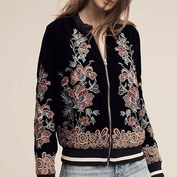 Anthropologie embroidered Eleveneses jacket M - Picture 2 of 4